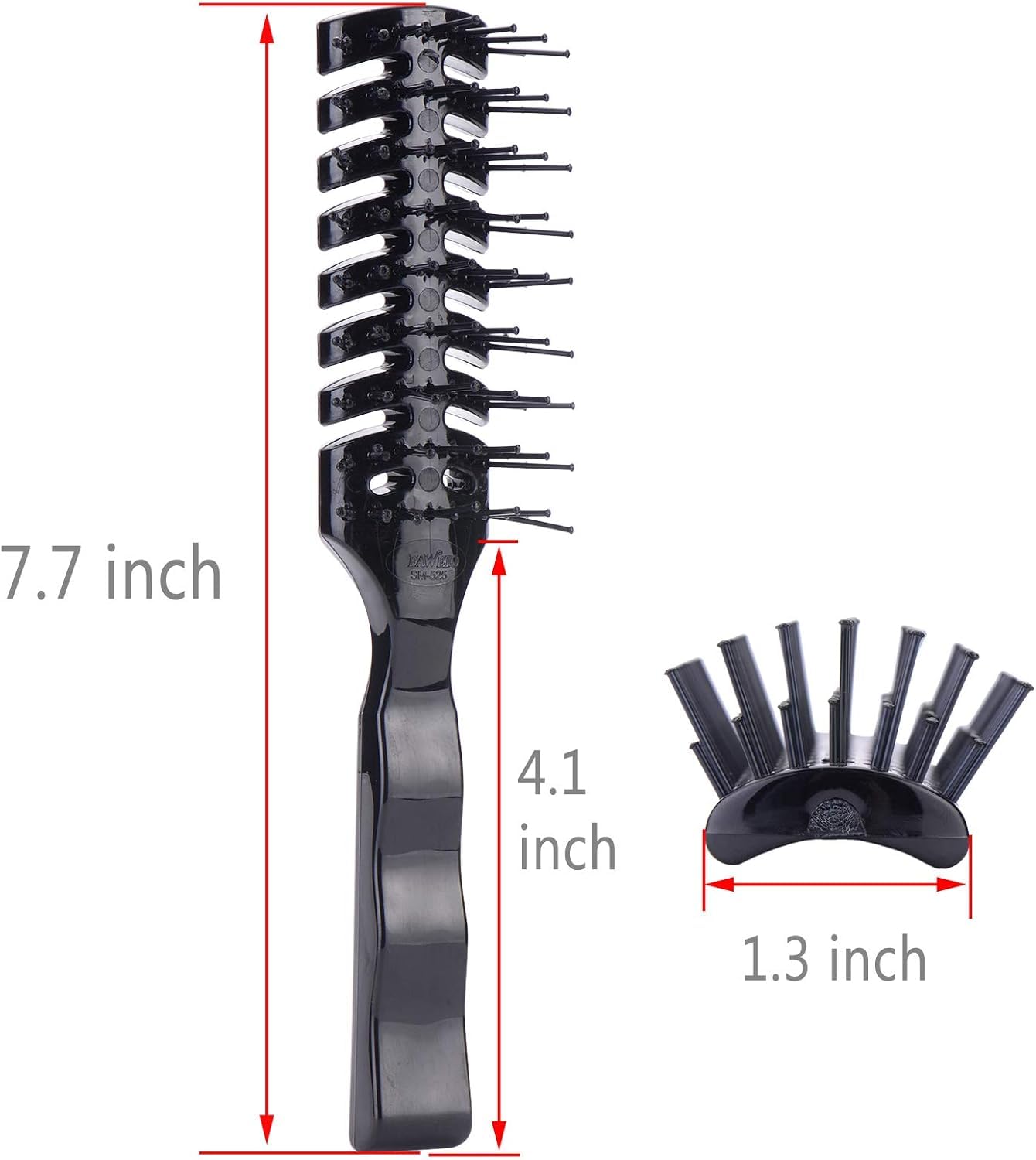 PERFEHAIR vented brush demonstrates anti-static performance for frizz control.