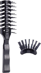 PERFEHAIR men's vented hair brush in action for faster blow drying and styling.