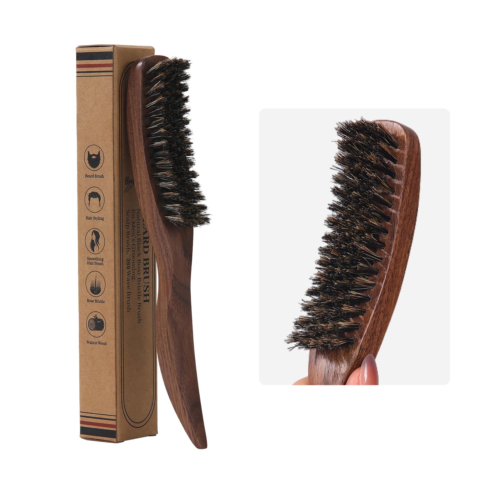 PERFEHAIR slick back brush curve design for sleek styles and controlled hold