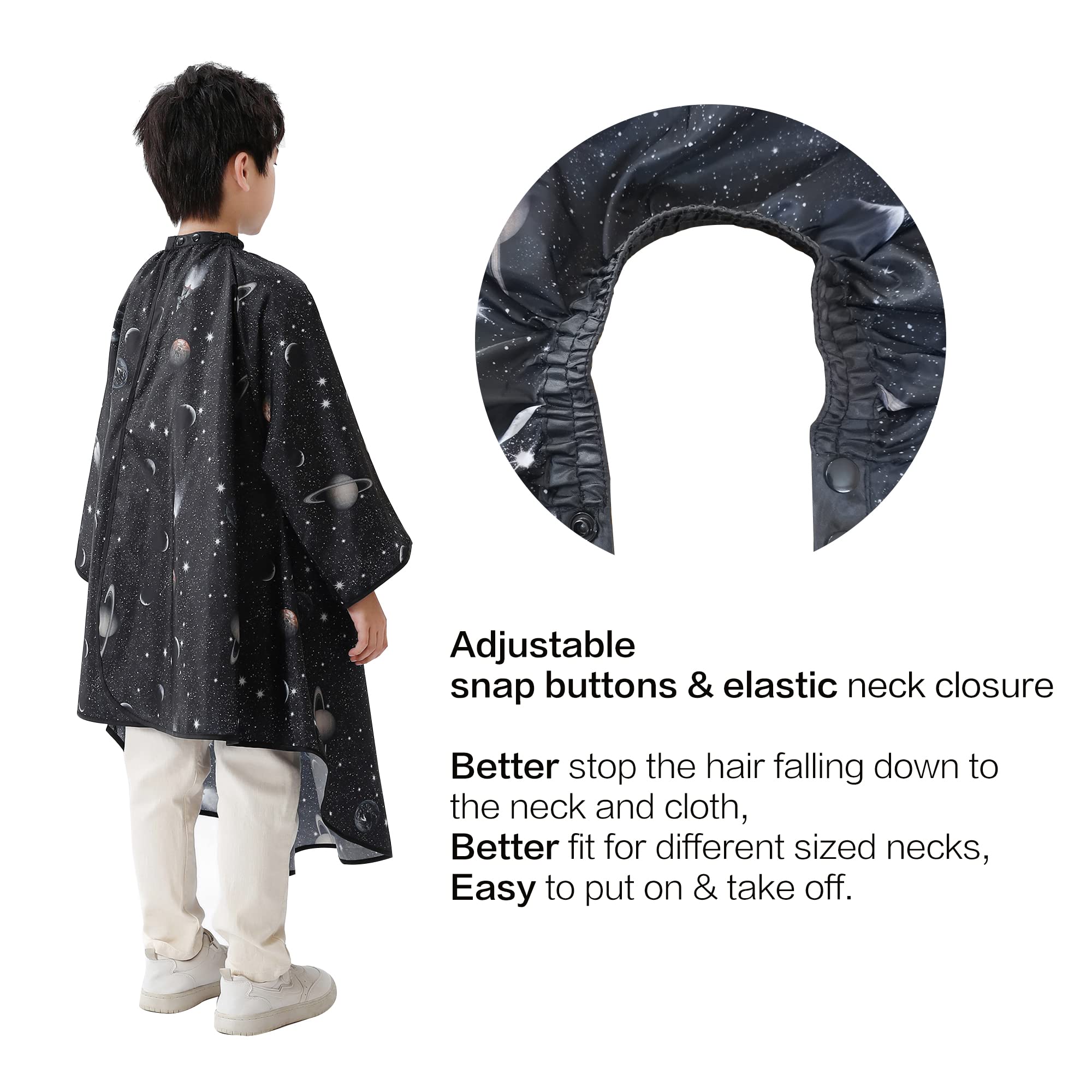 PERFEHAIR space-print cape design helps keep kids calm during haircuts