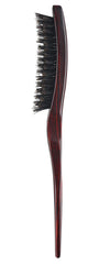 PERFEHAIR teasing brush wooden handle close-up shows boar bristles for volume boost.