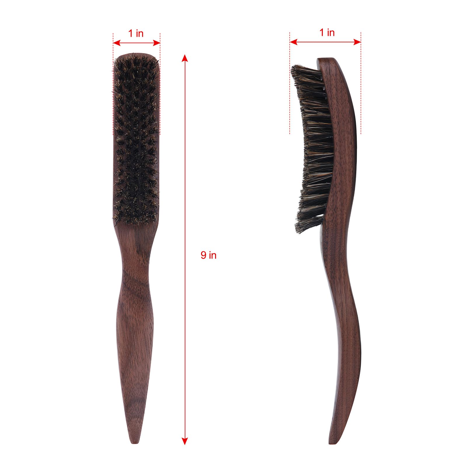 PERFEHAIR walnut ergonomic handle provides precise parting and comfortable grip