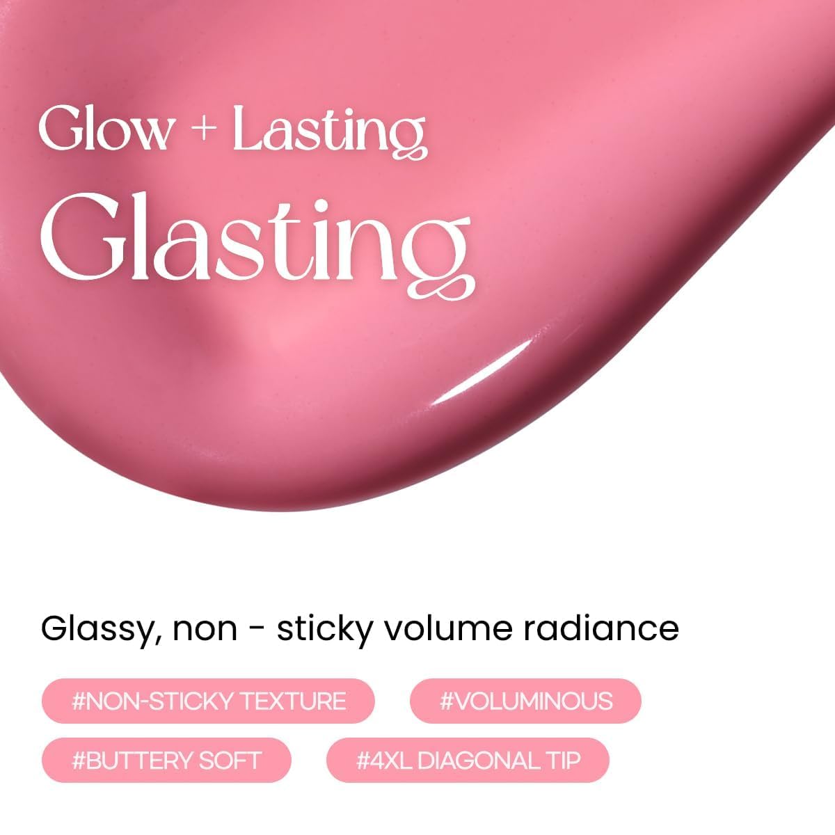 Peripera Ink Glasting Lip Gloss 4XL wand enables smooth application in one swipe.