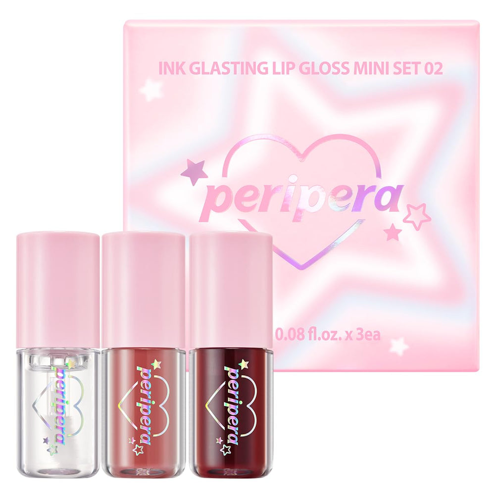 Peripera Ink Glasting mini set packaging, ideal for gifting and shelf appeal.