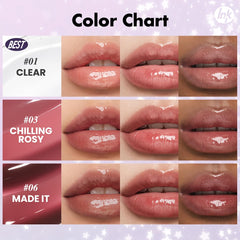 Peripera Ink Glasting mini shade 01 swatch with pink, everyday glow.