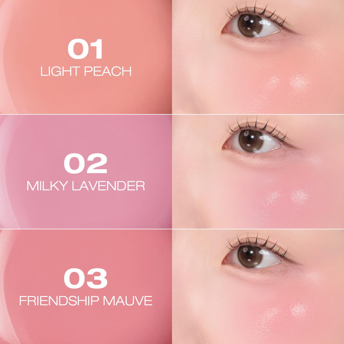 Peripera Syrupy Tok Cheek soft-velvet-finish blends into skin naturally.