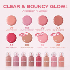 Peripera Syrupy Tok Cheek 01 Light Peach swatch reveals juicy color.