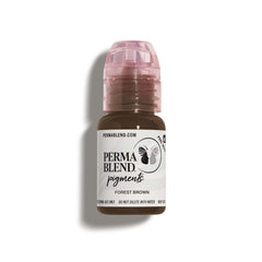 Perma Blend Forest Brown microblading ink bottle for natural-looking permanent eyeliner.