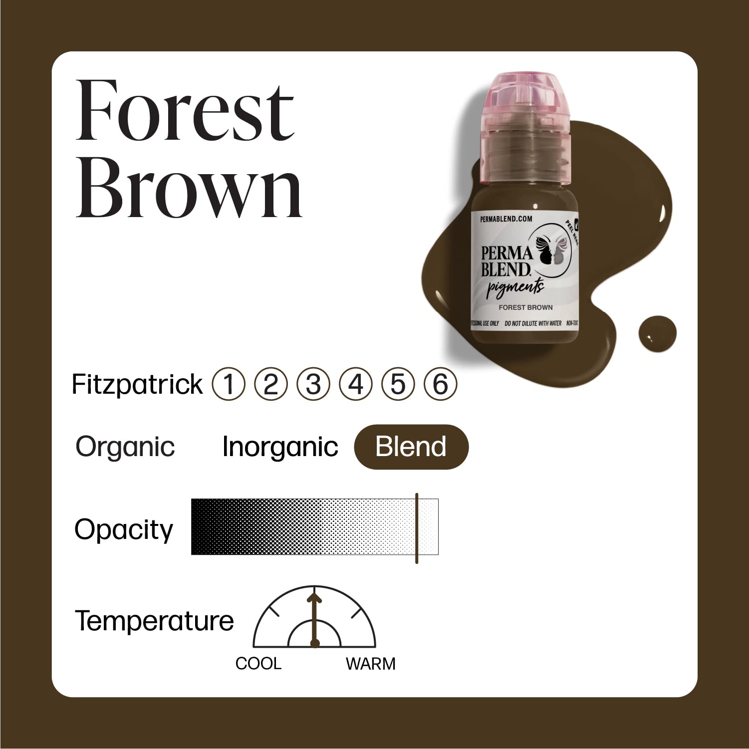 Close-up label reveals pigment composition and color-stable healing indicators.
