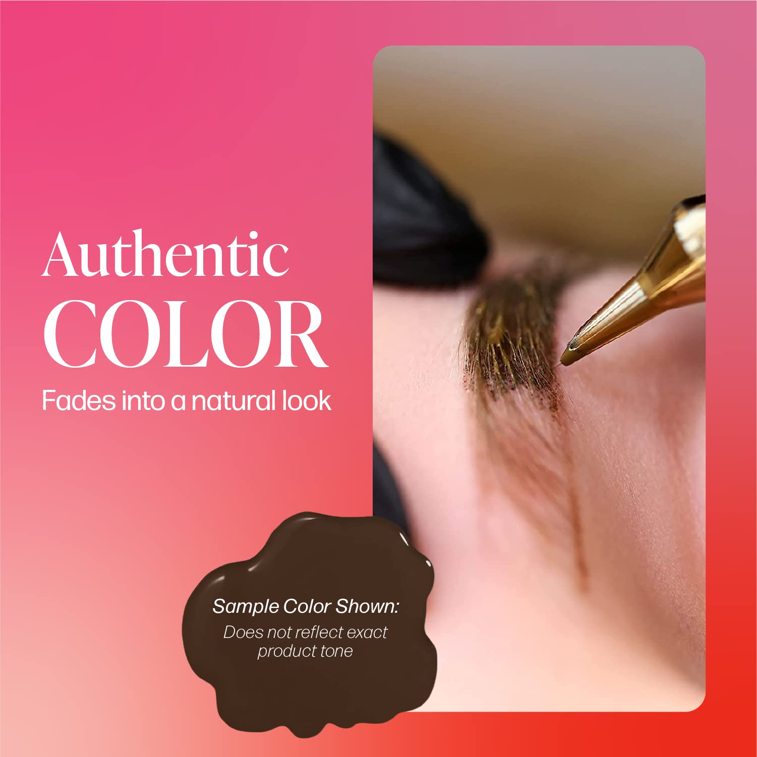 Forest Brown swatches show neutral medium brown shade for versatile brow work.