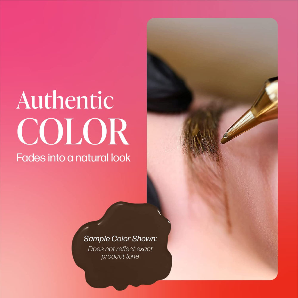 Forest Brown swatches show neutral medium brown shade for versatile brow work.