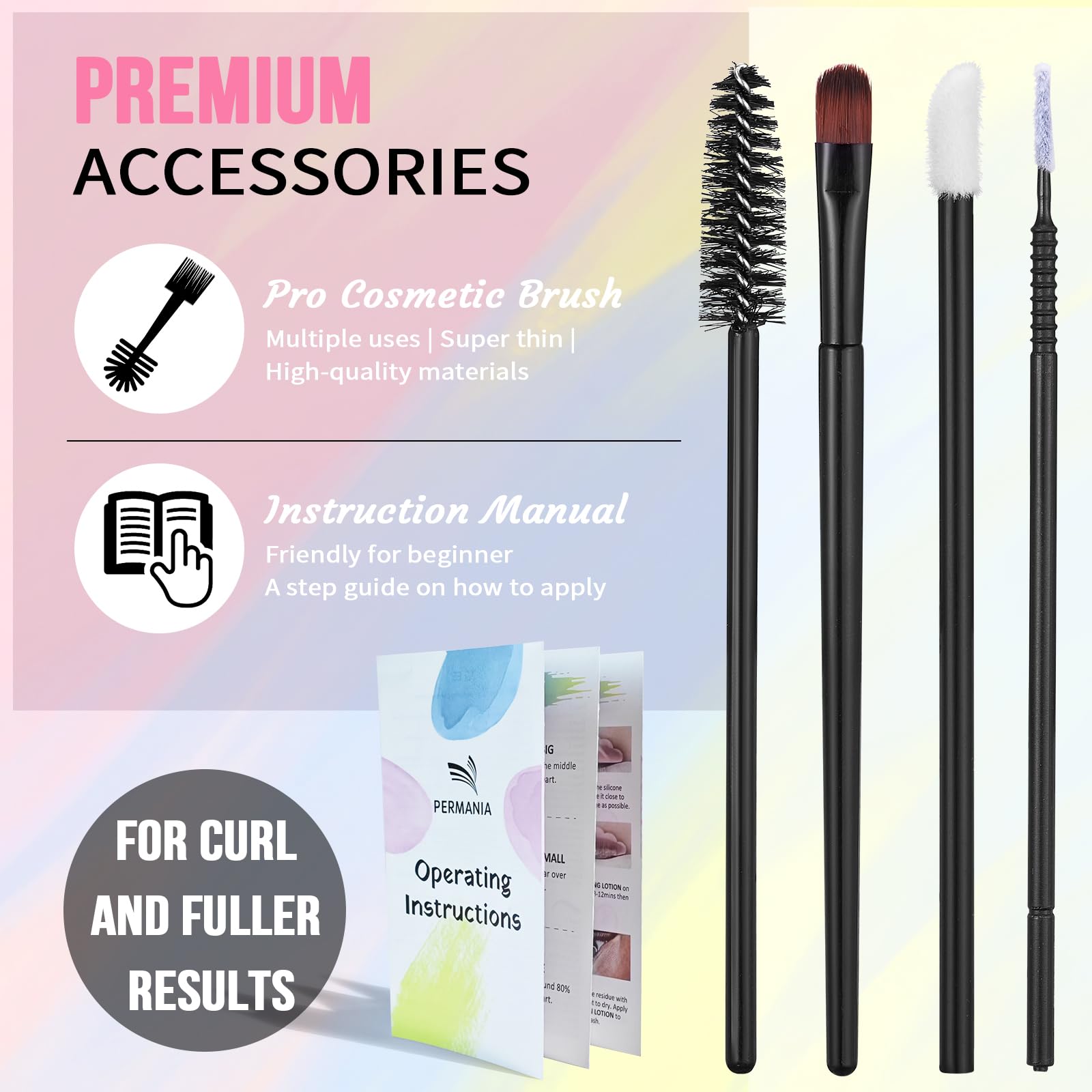 PERMANIA brow lamination kit uses gentle formula for comfortable at-home results.