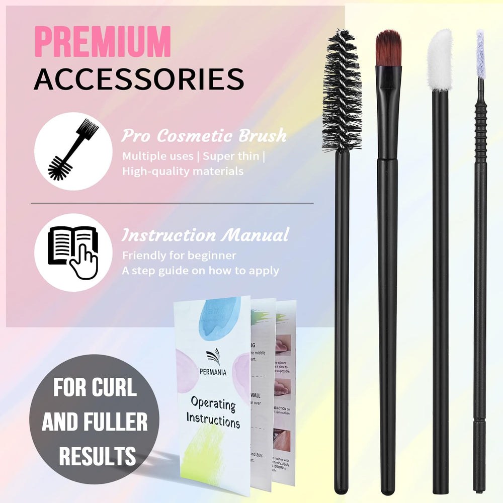 PERMANIA brow lamination kit uses gentle formula for comfortable at-home results.