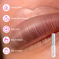 PERMANIA lash lift kit glue dispense demonstrates strong adhesion for lasting curl results