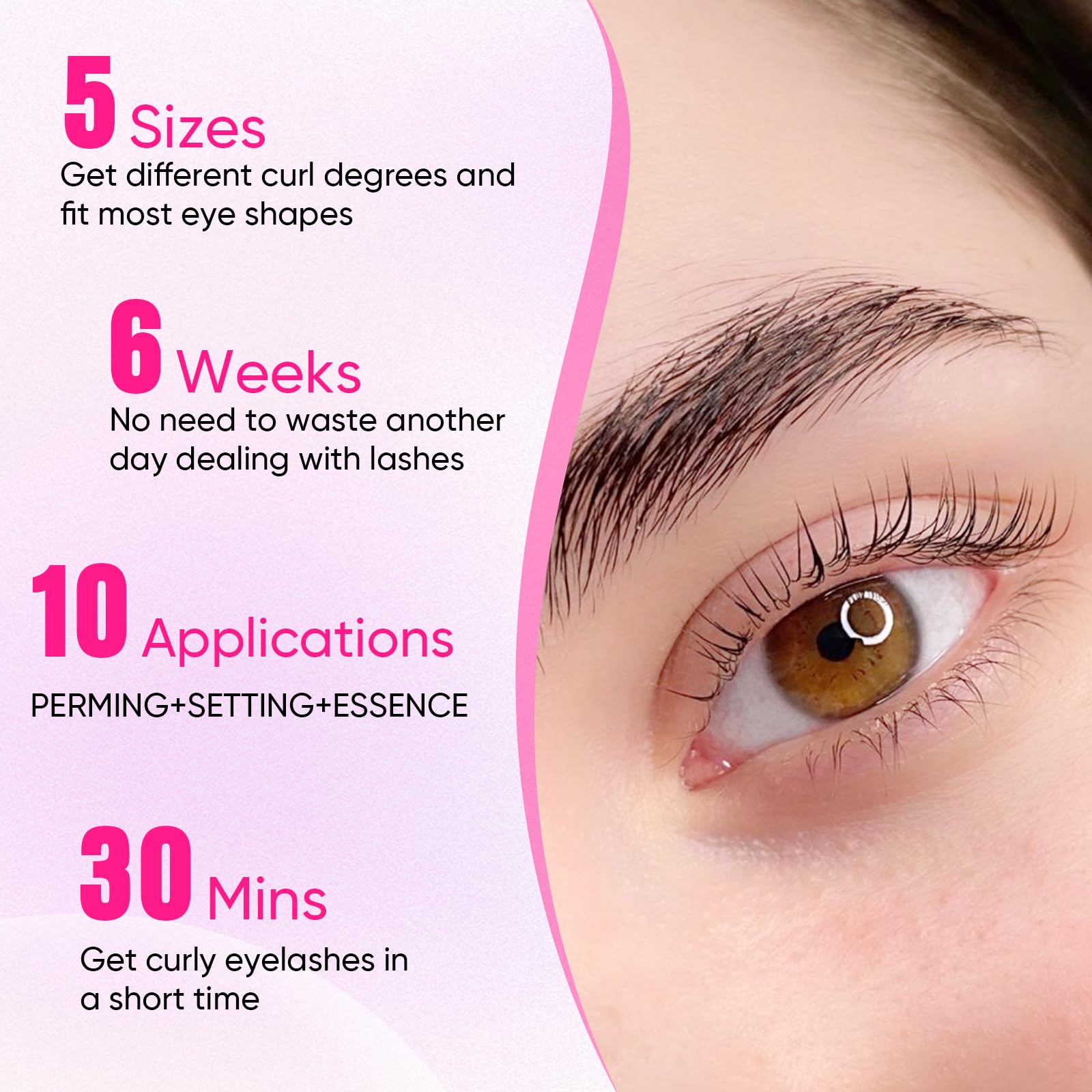 PERMANIA lash lift kit lift pads show precise curl pads enabling different curl styles