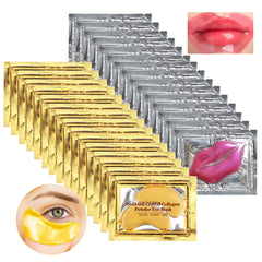 Permotary collagen crystal eye mask gold pack close-up for brightening under-eye area