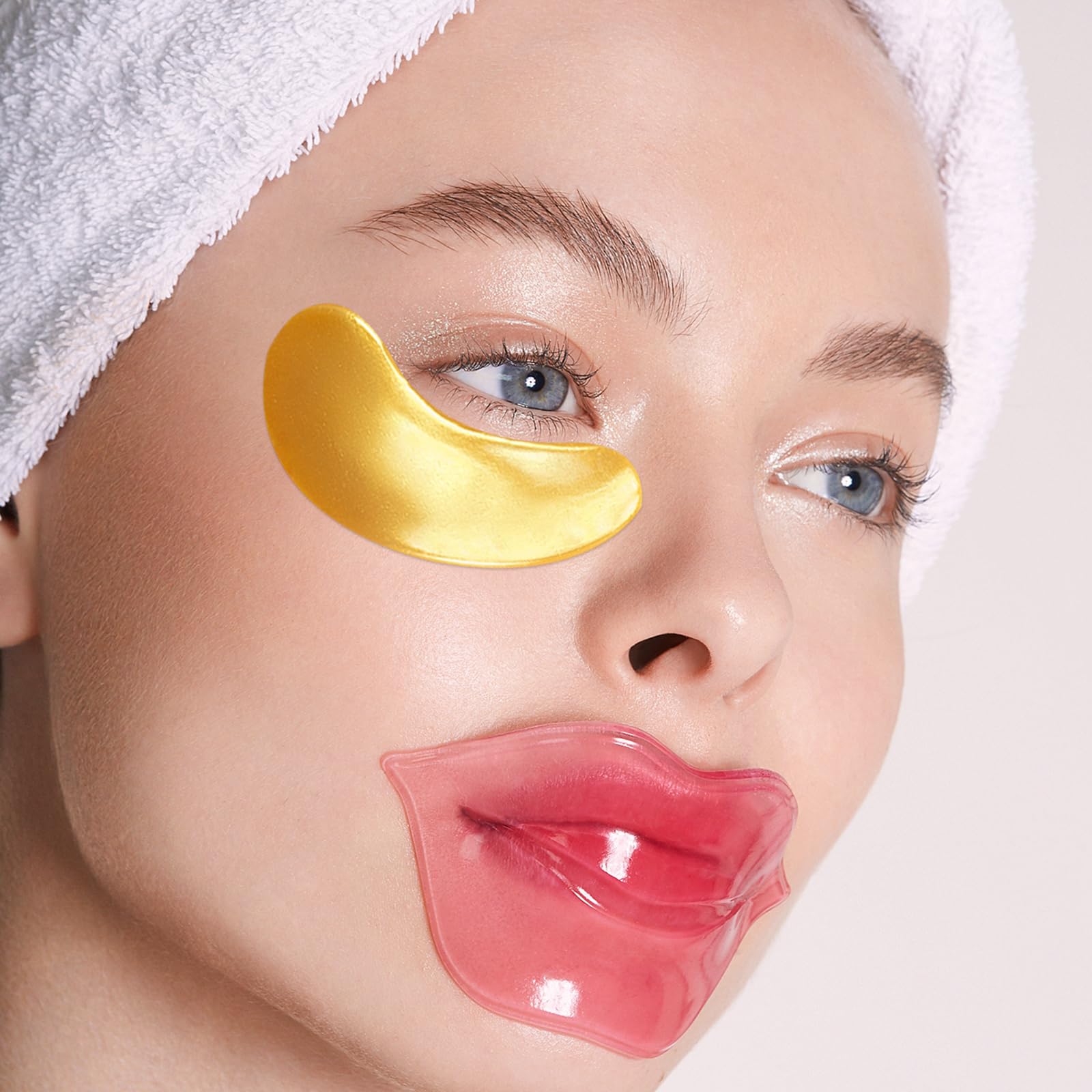 Permotary collagen crystal eye mask pink pack soothing puffiness and hydration near eyes