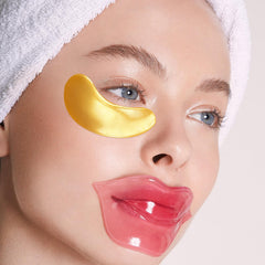 Permotary collagen crystal eye mask pink pack soothing puffiness and hydration near eyes