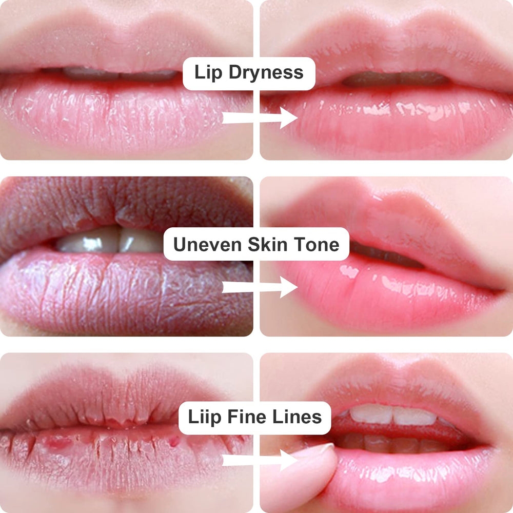 Permotary collagen lip mask being applied for smooth lip hydration.