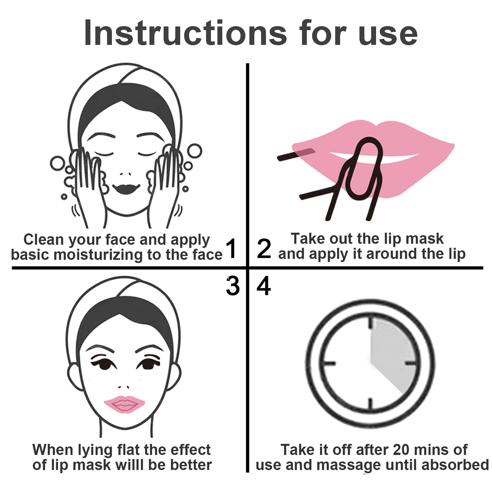 Permotary collagen lip mask collection showing the 28-piece set.