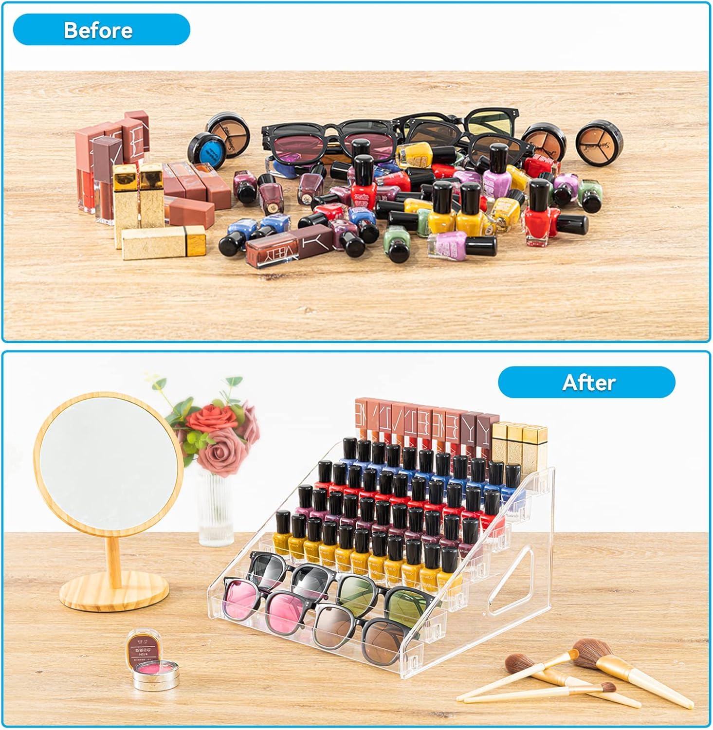 Pero Pero accesorios organizador acrílico solución multifuncional joyería lentes cosméticos