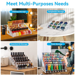Pero Pero makeup organizer lipstick holder acrylic keeps small items visible and accessible.
