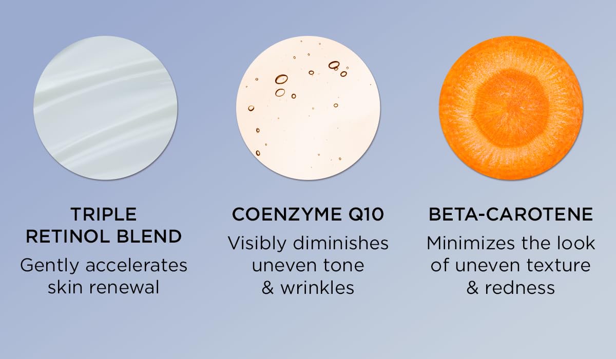Perricone MD beta-carotene imagery emphasizes anti-photoaging cues for brighter under-eye areas.