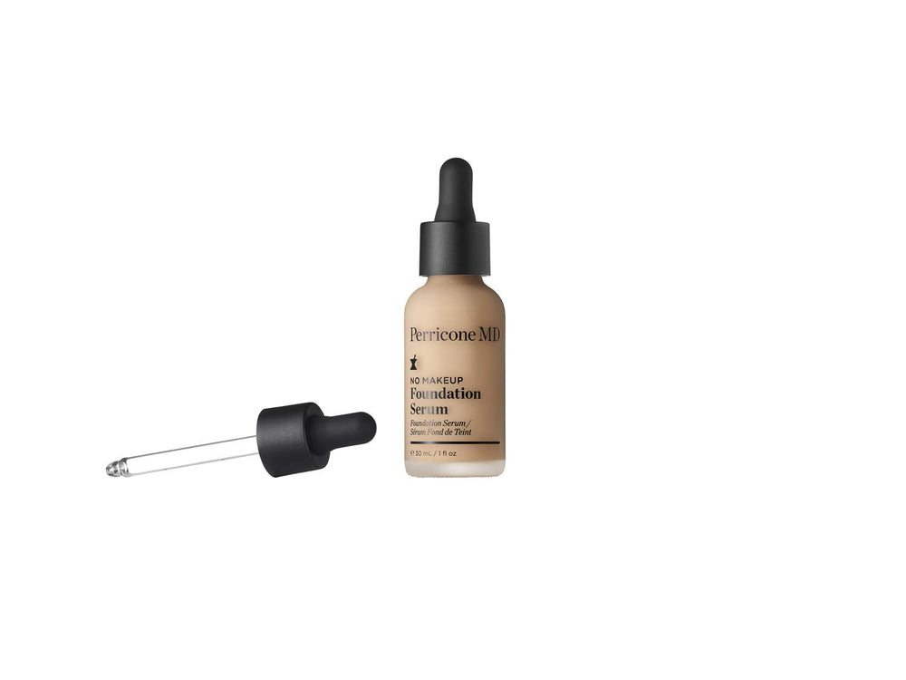 Perricone MD No Makeup Foundation Serum packaging highlights premium presentation.