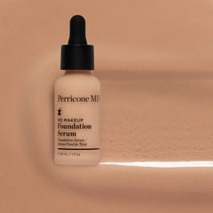 Perricone MD No Makeup Foundation Serum ivory swatch shows buildable coverage.