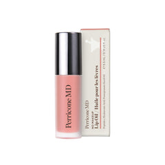 Perricone MD No Makeup Lip Oil Guava applicator swatch with subtle shine.