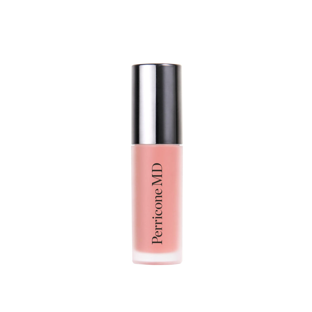 Perricone MD No Makeup Lip Oil Guava tube shows hydrated color.