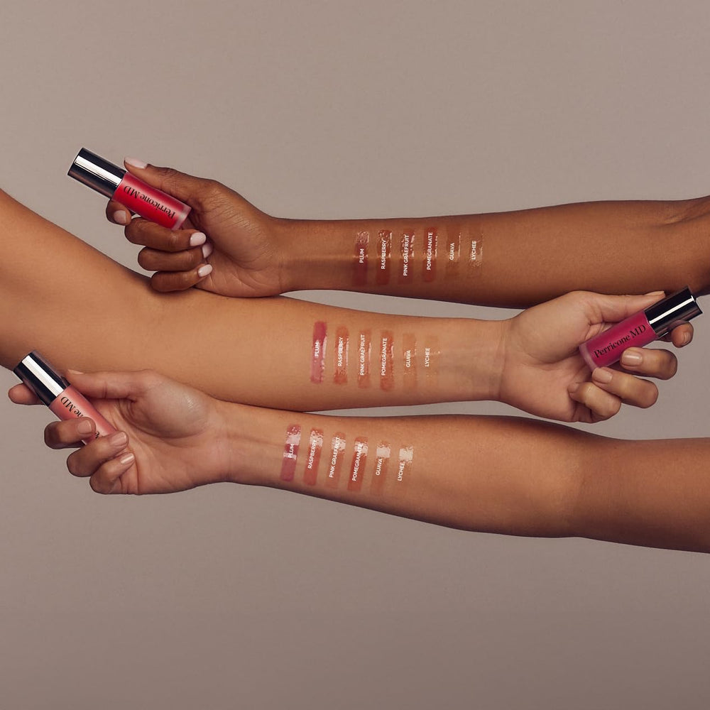 Perricone MD No Makeup Lip Oil Pink Grapefruit applicator demonstrates precise application.