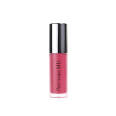 Perricone MD No Makeup Lip Oil Plum bottle closeup with luminous color and hydration.