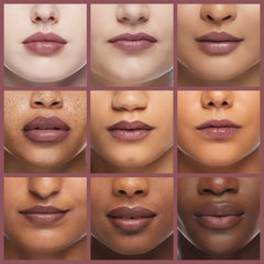 Perricone MD No Makeup Lipstick Wine on lips presents natural tone with SPF protection