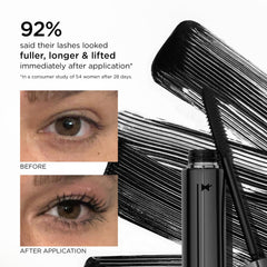 Perricone MD No Makeup Mascara Blackest Black brush close-up showing lift potential