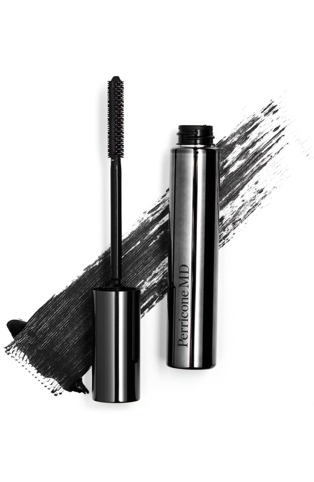 Perricone MD No Makeup Mascara universal shade swatch demonstrates compatibility across lash tones.