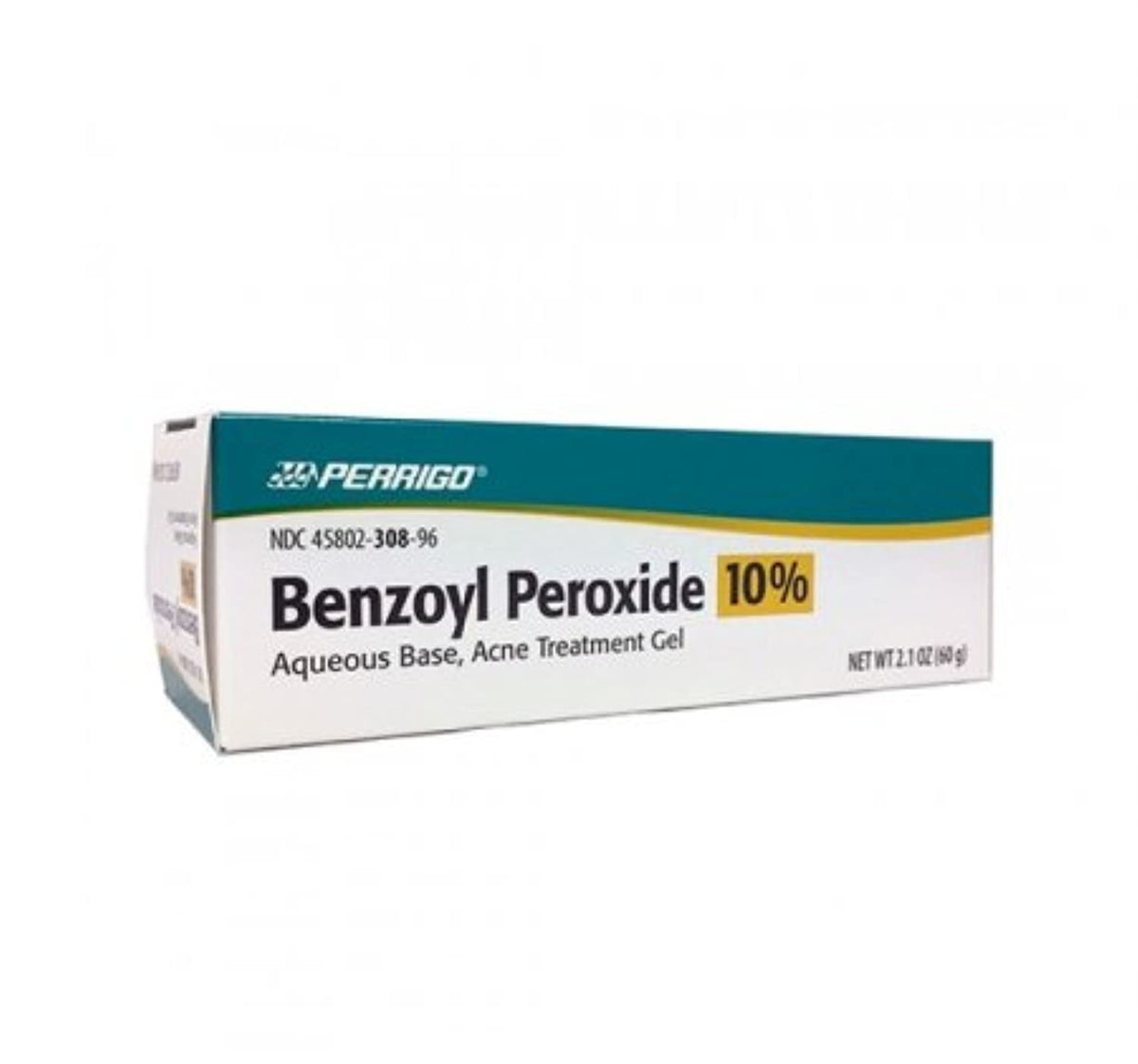 Perrigo benzoyl peroxide acne gel bottle with 10% concentrate for targeted blemish care