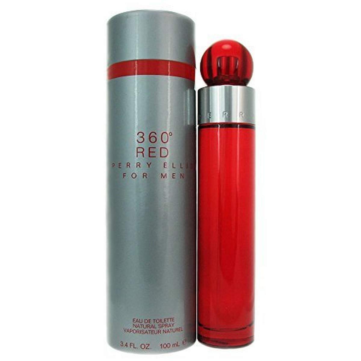 Perry Ellis 360 Red for Men bottle front view, ideal for casual daytime wear.
