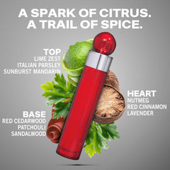 Perry Ellis 360° Red top notes of cloves and cinnamon create an energizing opening