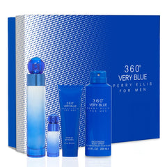 Perry Ellis 360 Very Blue gift set box front for gifting and daily use
