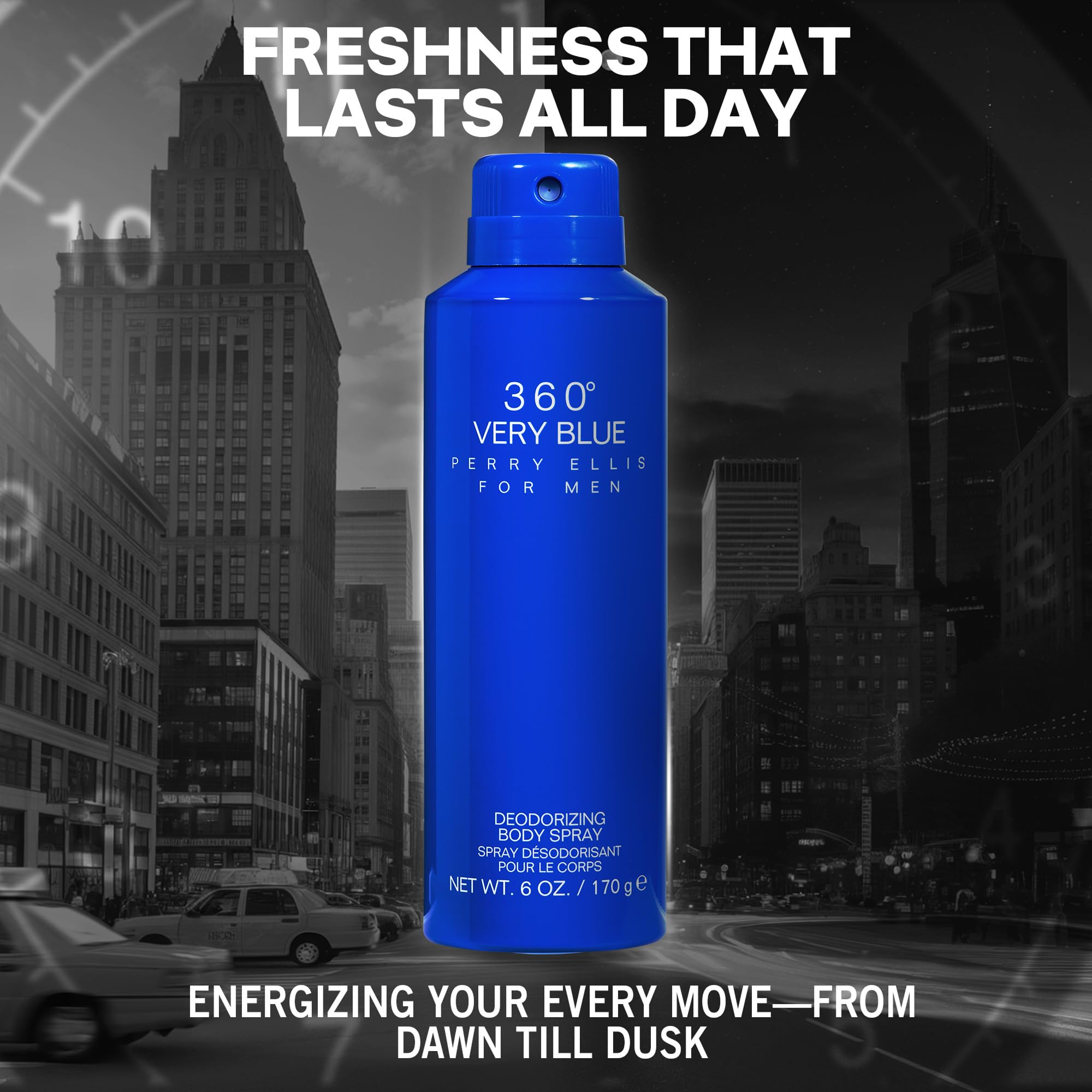 Perry Ellis 360° Very Blue mid-notes shot with rosemary and lavender for refined confidence.