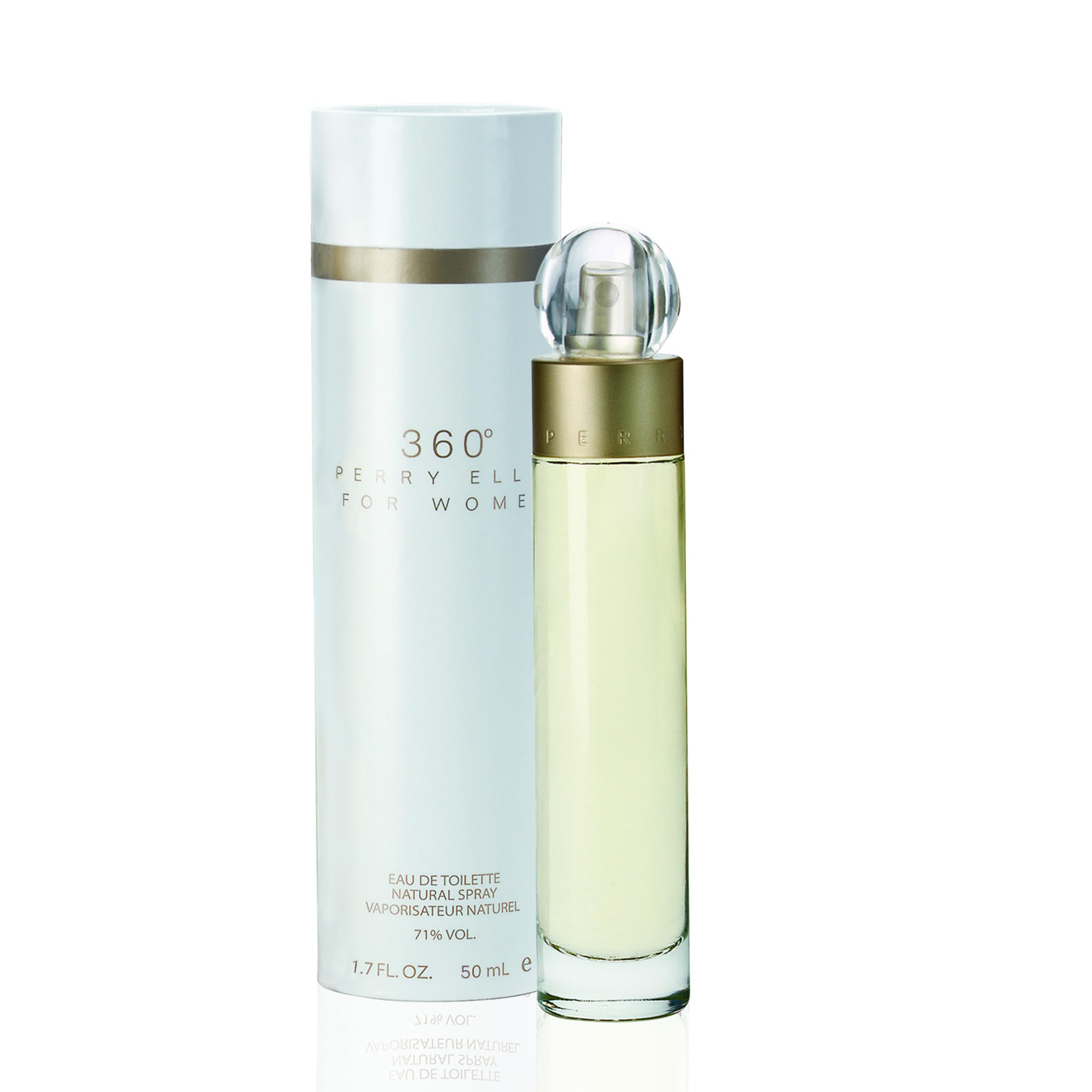 Perry Ellis 360 Women spritz bottle against a soft backdrop for easy diffusion