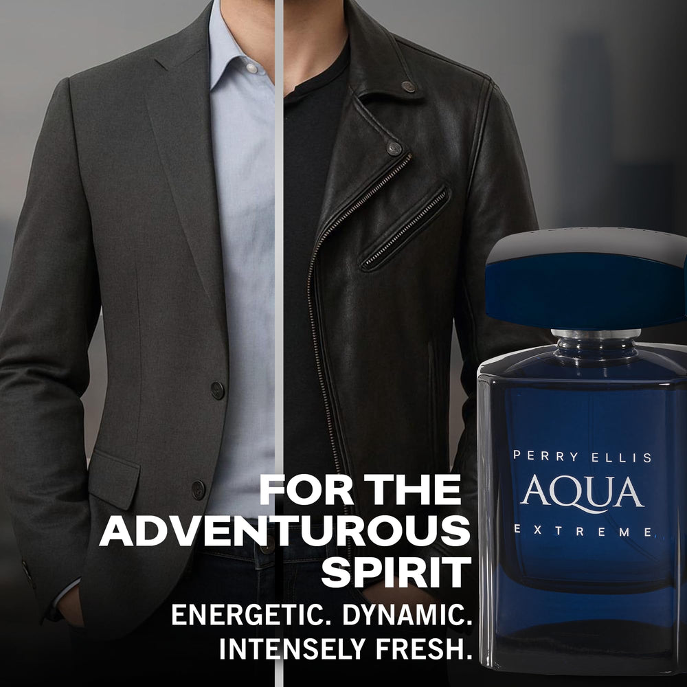 Perry Ellis Aqua Extreme spray nozzle demonstrates quick even fragrance application