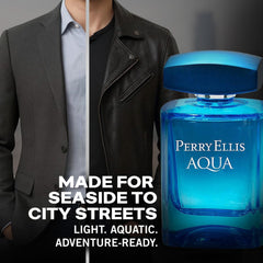 Perry Ellis Aqua packaging box presents a gift-ready premium look.