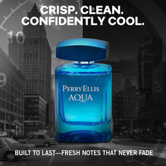 Perry Ellis Aqua spray action captures a crisp citrus moment.