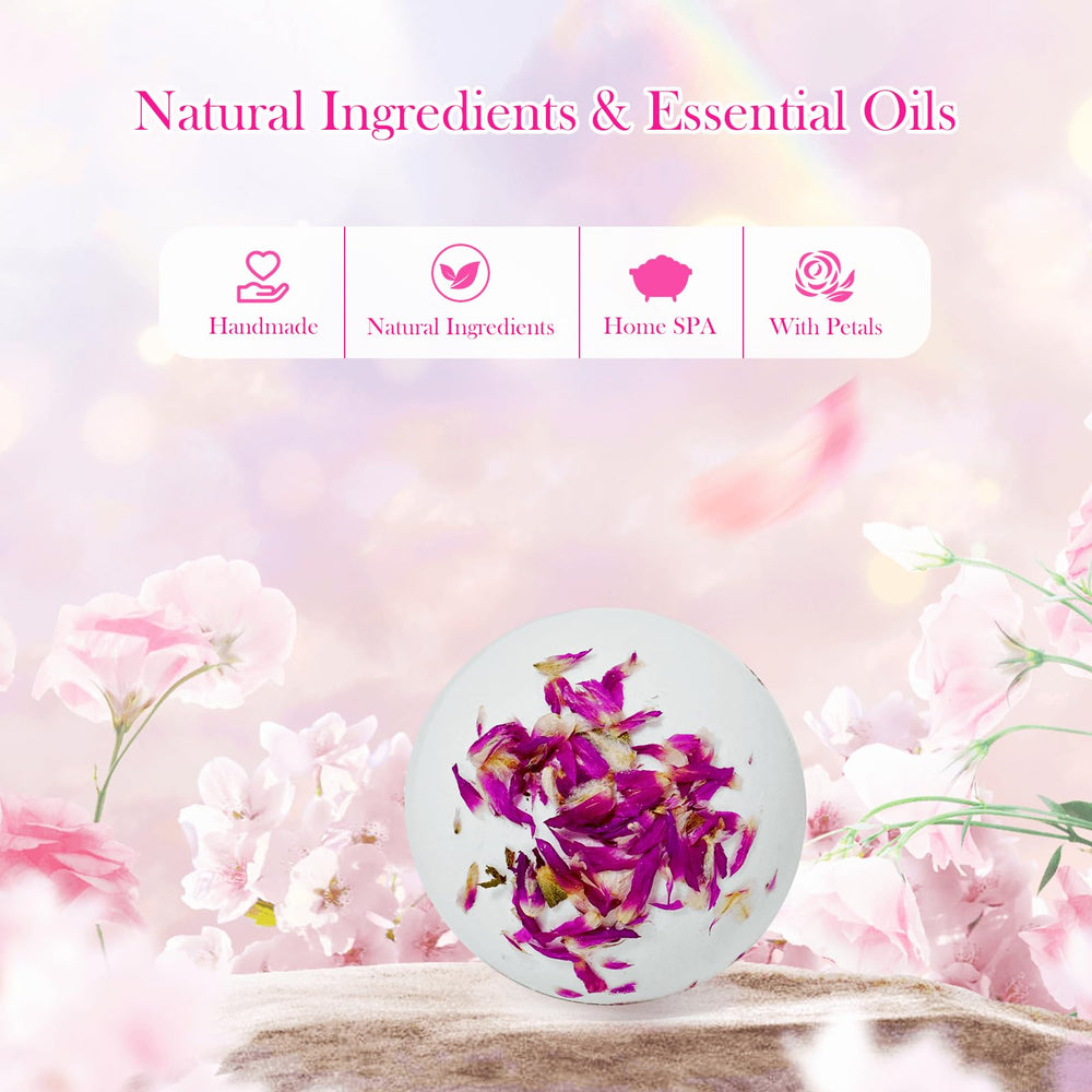 Persidra bath bombs dissolving petals show delicate color and calming ritual