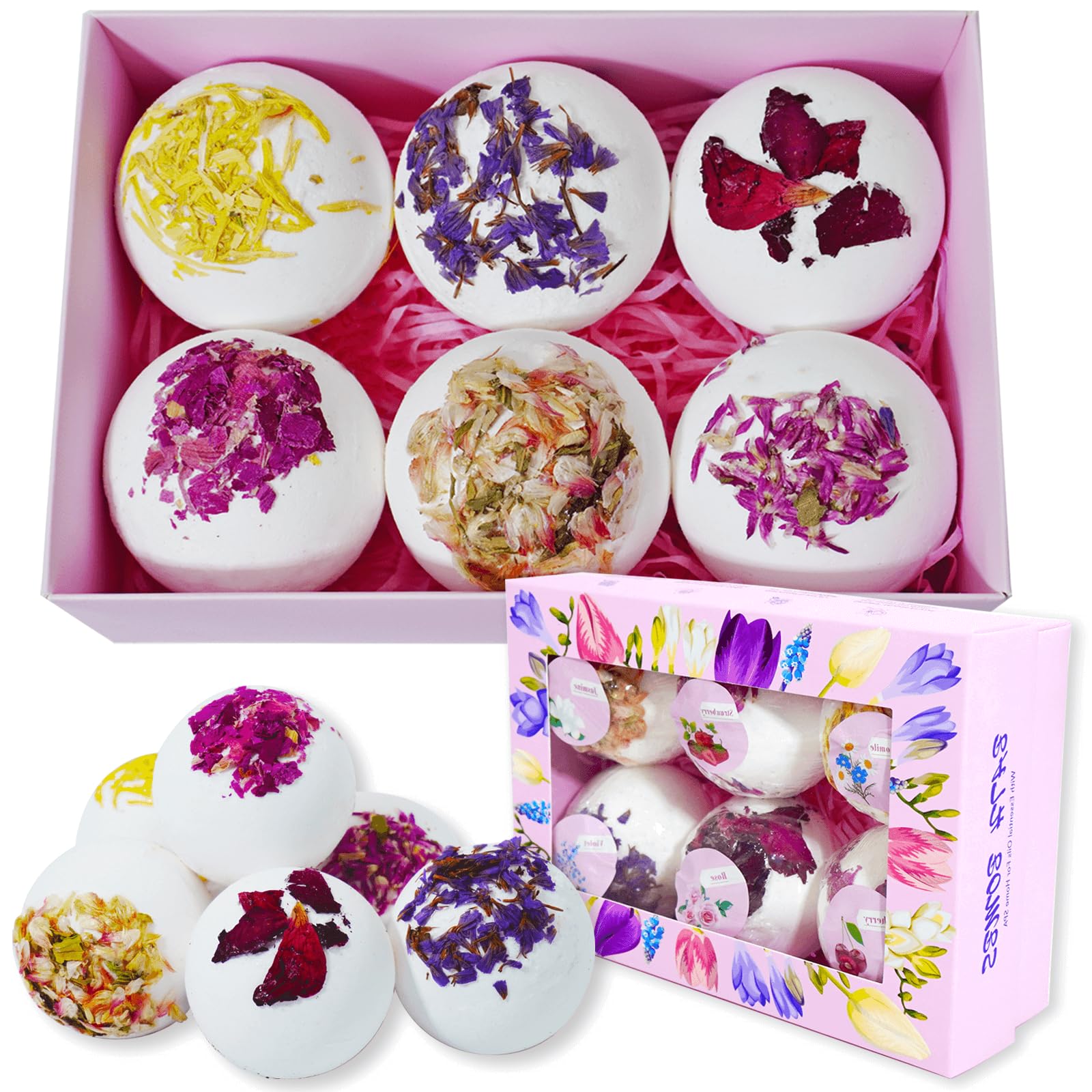 Persidra bath bombs petal-rose closeup offers luxurious spa-like soak