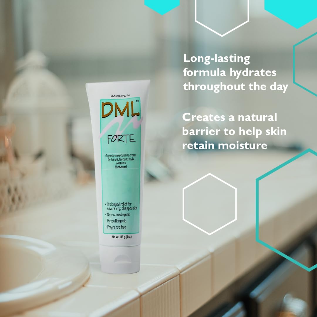 Person & Covey DML Forte face application - gentle daily moisturizer.