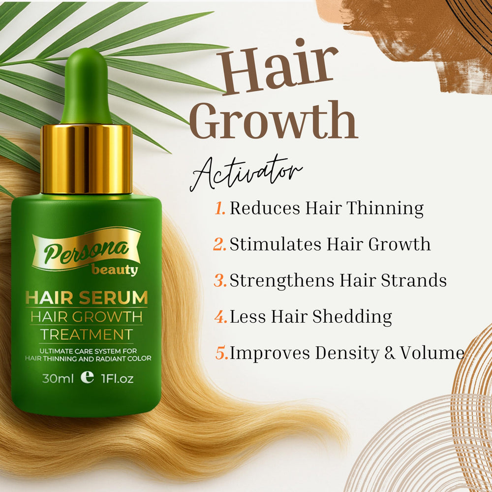 Persona Beauty hair growth serum dropper highlights precise application