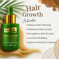Persona Beauty hair growth serum dropper highlights precise application
